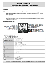 Thumbnail of document Manual - Series 16G,8G,4G Temp./Process Loop Controllers